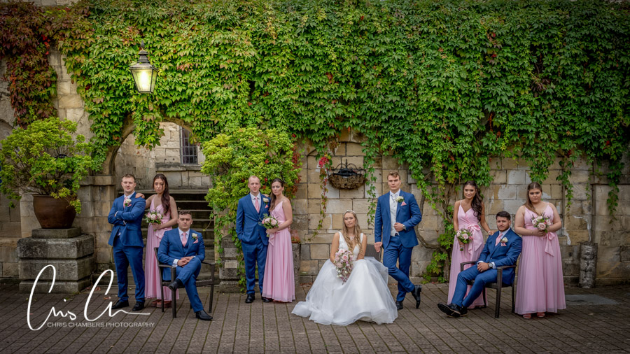 Yorkshire wedding photography at Hazlewood Castle near York