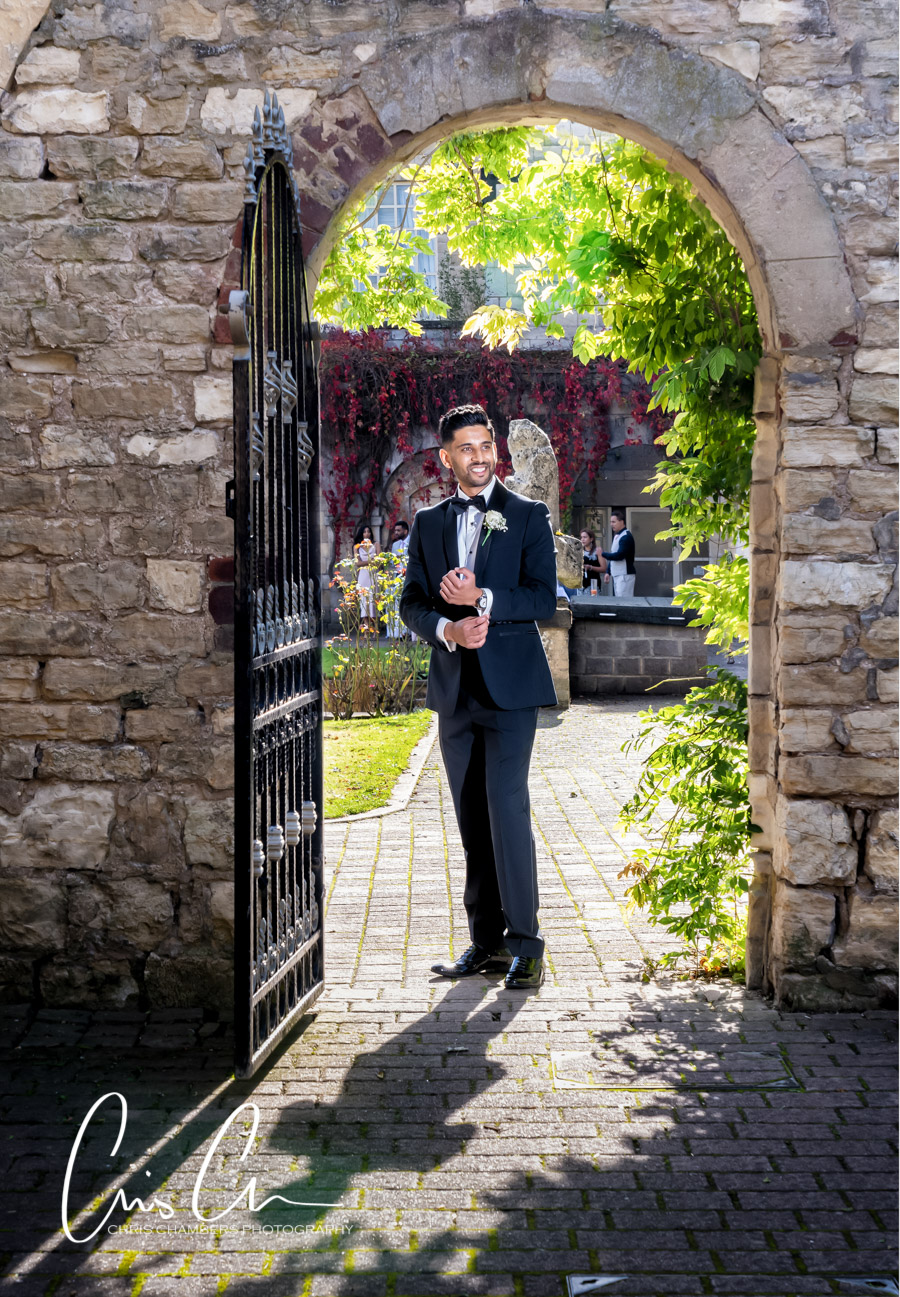 Yorkshire wedding photography at Hazlewood Castle near York
