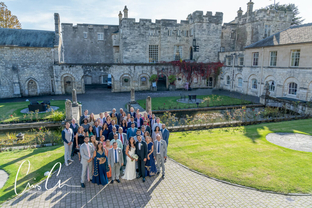 Hazlewood Castle Yorkshire wedding weding venue. Real wedding photographs