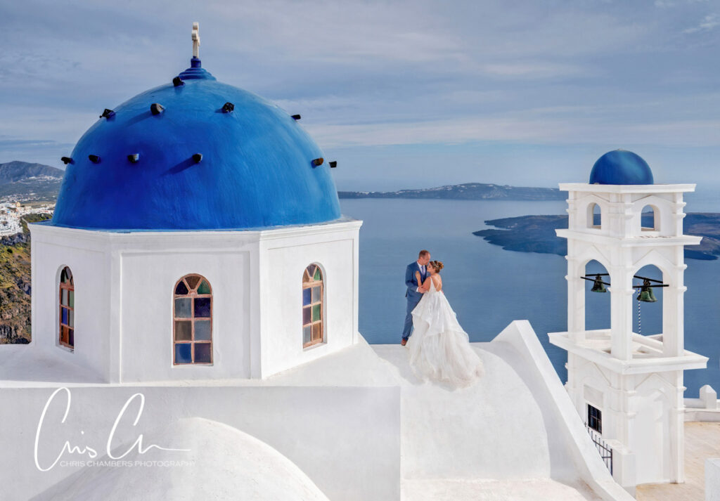 Santorini wedding photographer, award winning wedding photograph