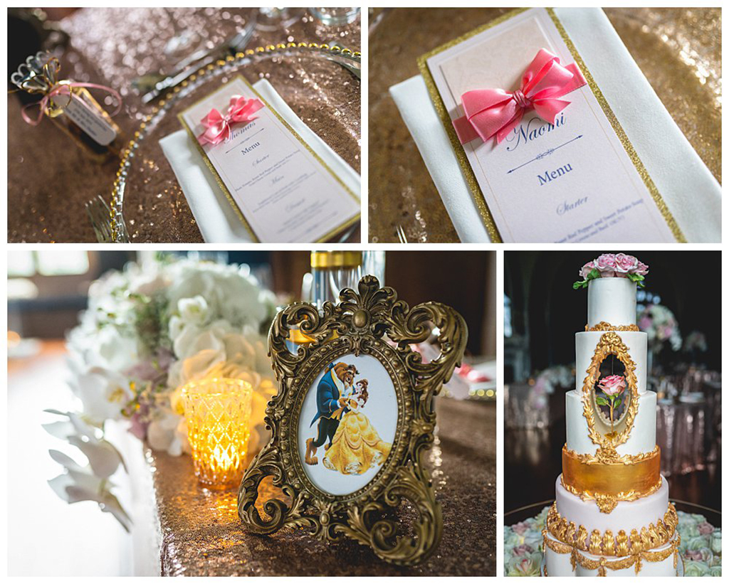 Beauty and the Beast themed wedding at Allerton Castle North Yorkshire.  Chris Chambers Photography
