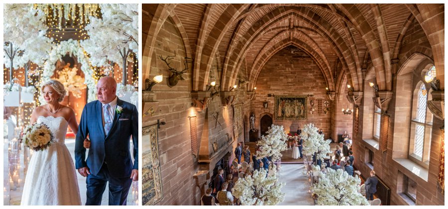 Wedding ceremony at Peckforton Castle