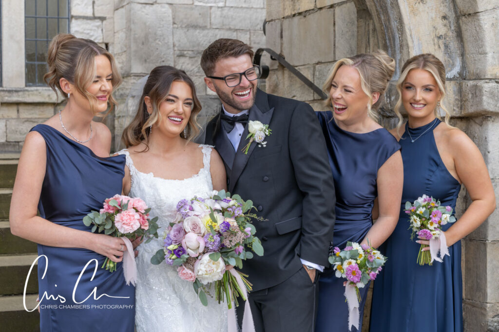 documentary and natural wedding photos at Hazlewood Castle