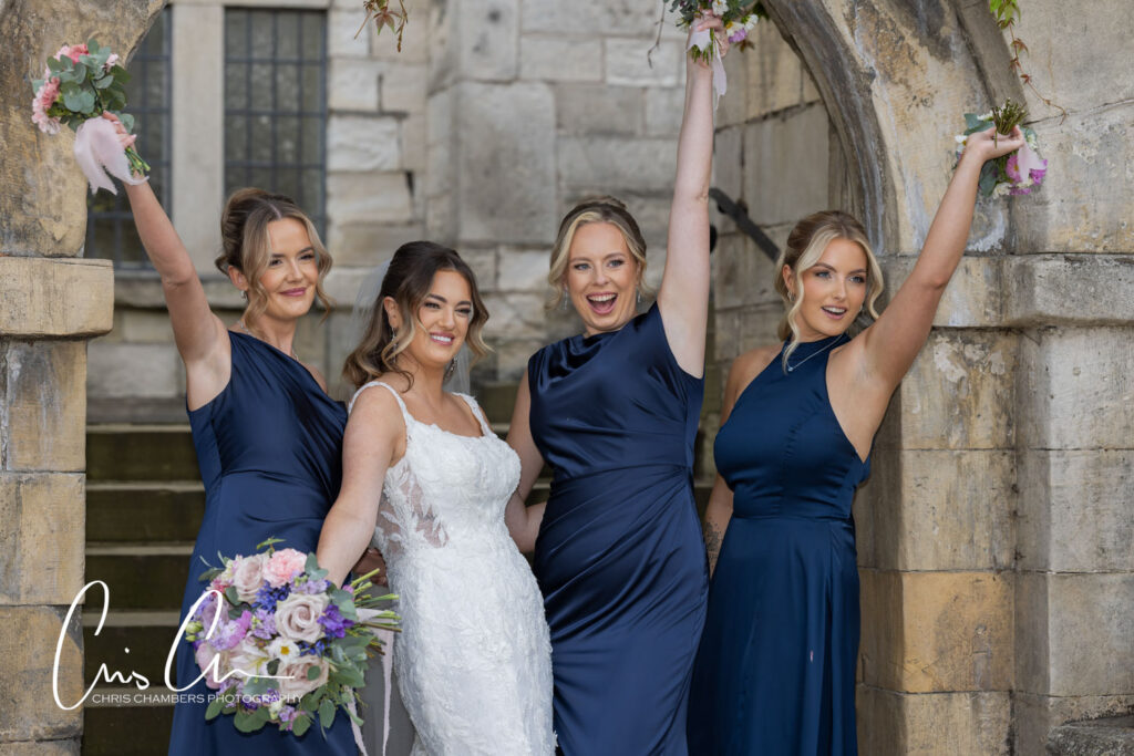documentary and natural wedding photos at Hazlewood Castle