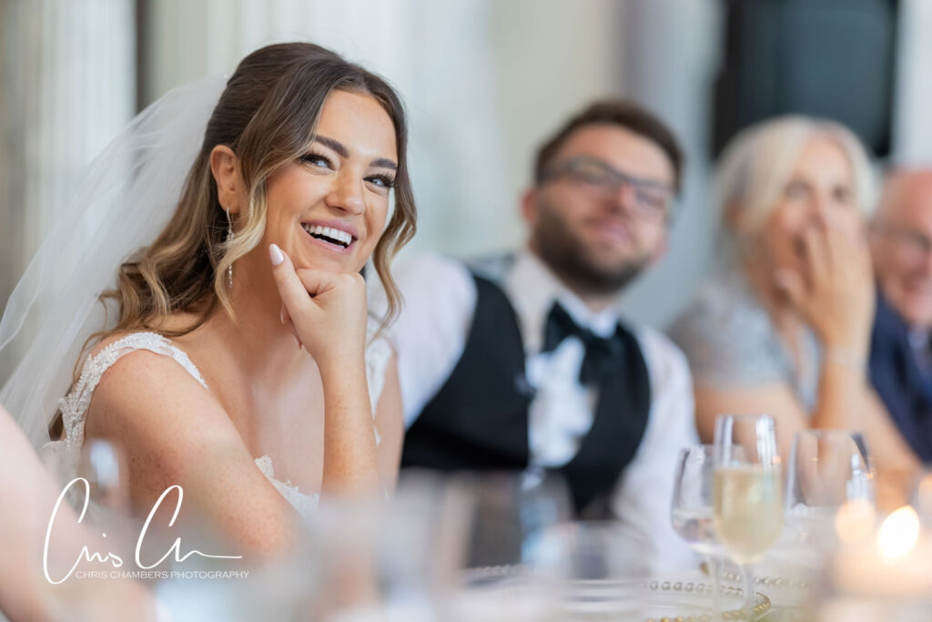 wedding breakfast and singing waiters at Hazlewood Castle
