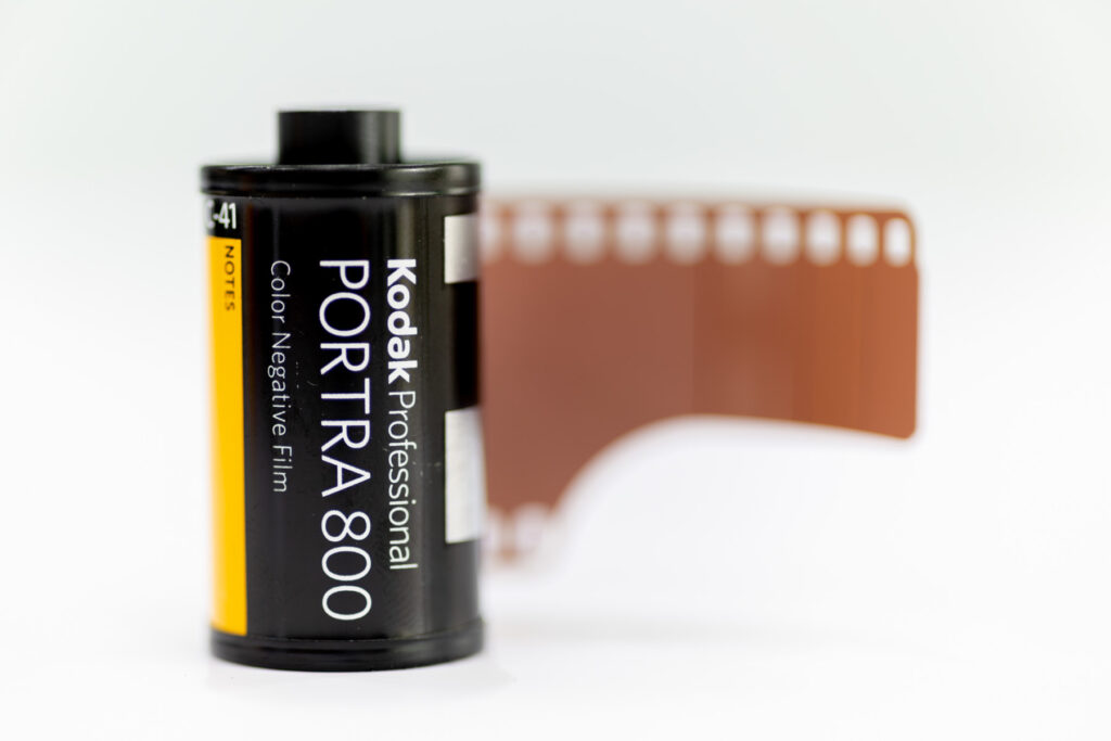 Olympus - film camera with Portra 800 film for retro style wedding photographs